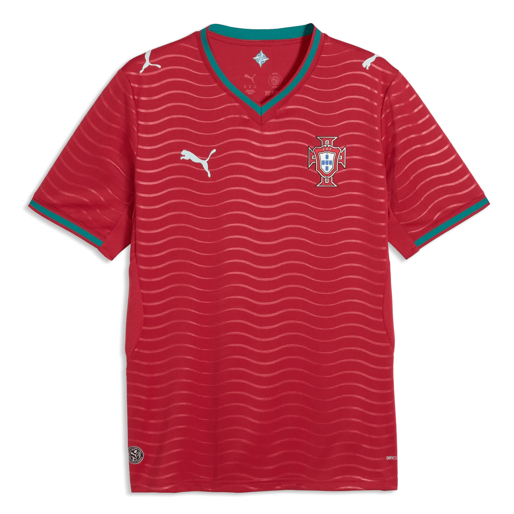 2026 Portugal Men's Stadium Home Soccer Jersey Club Red-Green Lagoon