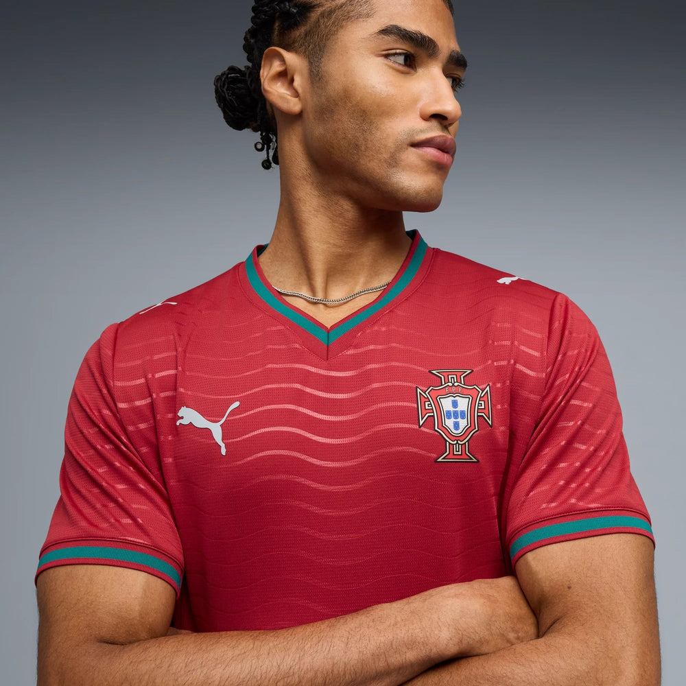2026 Portugal Men's Stadium Home Soccer Jersey Club Red-Green Lagoon