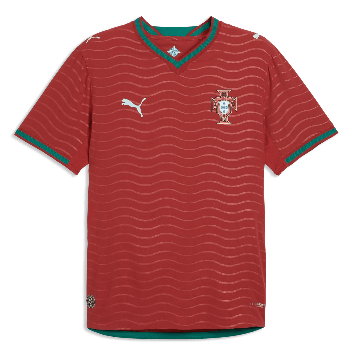 2026 Portugal Men's Authentic Home Soccer Jersey Club Red-Green Lagoon