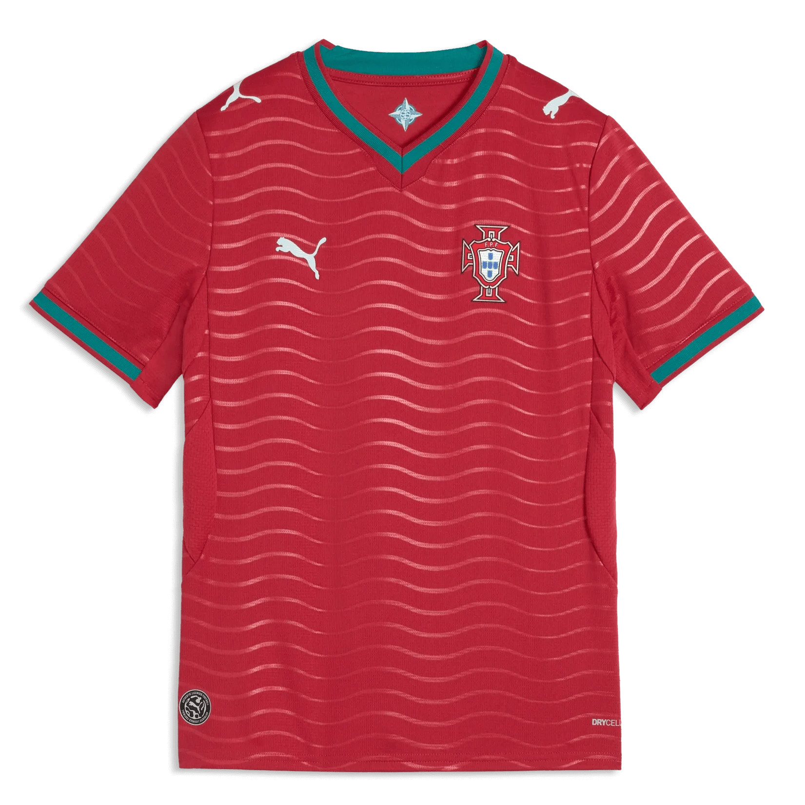2026 Portugal Youth Stadium Home Soccer Jersey Club Red-Green Lagoon