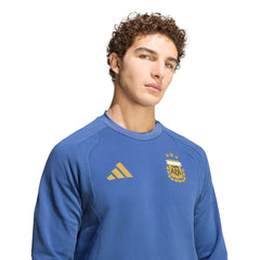 2026 Argentina Men's Tiro Travel Crewneck Sweatshirt Crew Blue