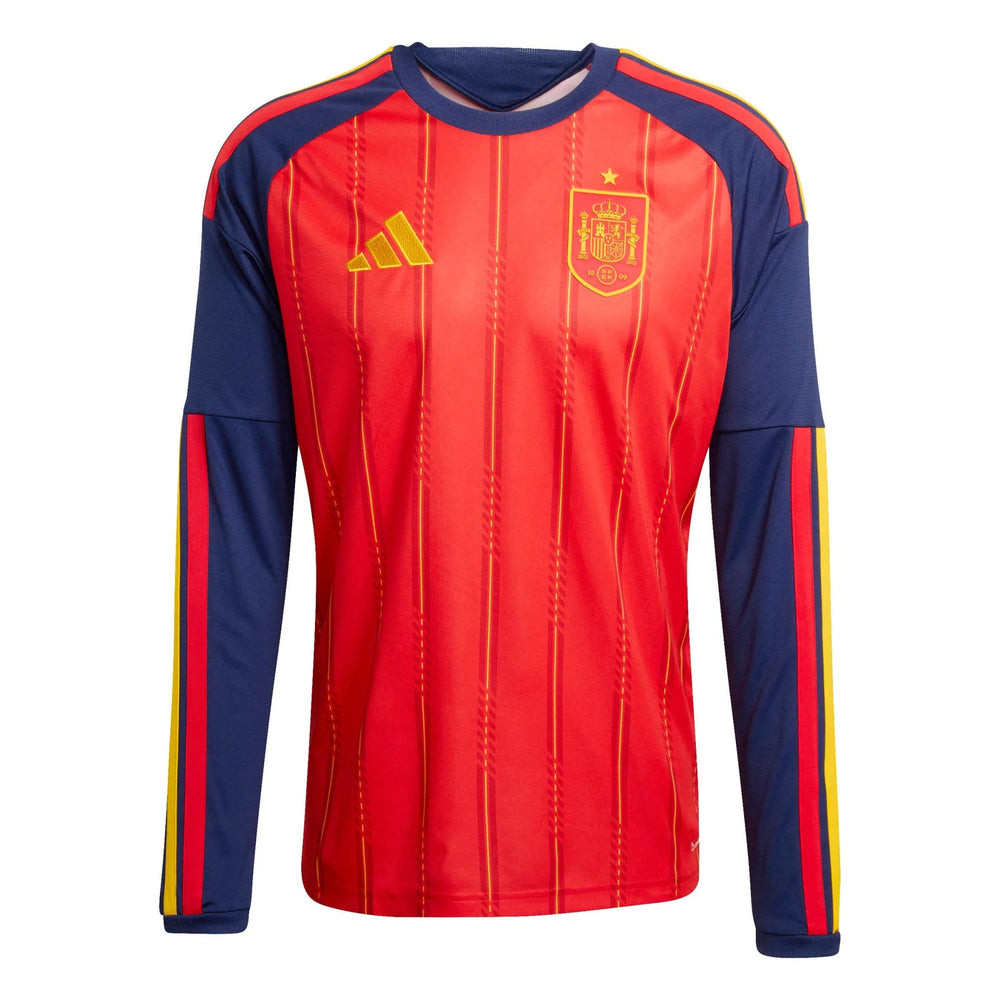 2026 Spain Men's Stadium Home Long-Sleeve Soccer Jersey Vivid Red