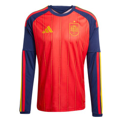 2026 Spain Men's Stadium Home Long-Sleeve Soccer Jersey Vivid Red
