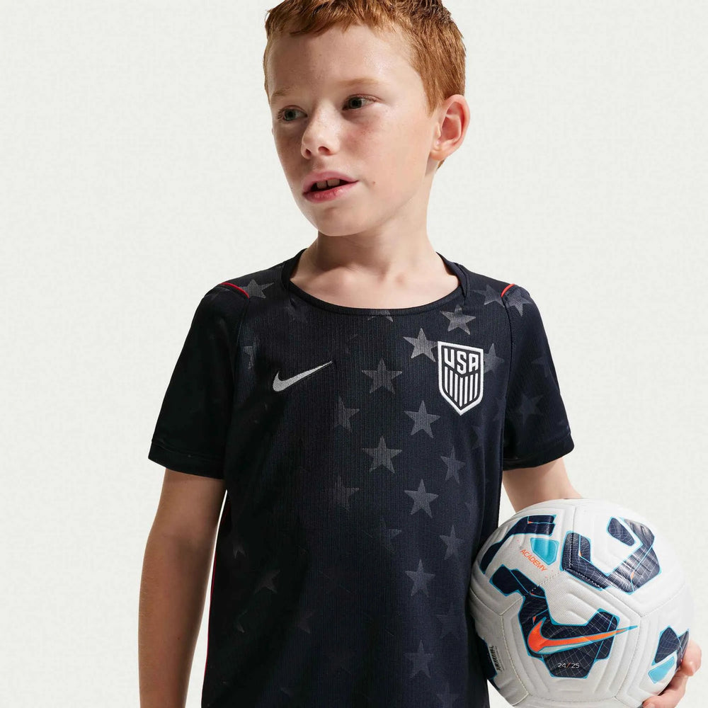 2026-27 USMNT Little Kid's Stadium Away Kit Dark Obsidian/Pure Platinum