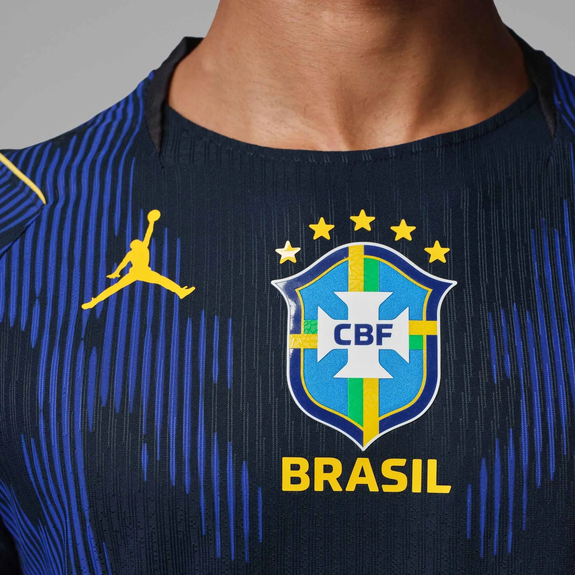 2026-27 Brazil Men's Authentic Away Soccer Jersey Old Royal/Black/P109C