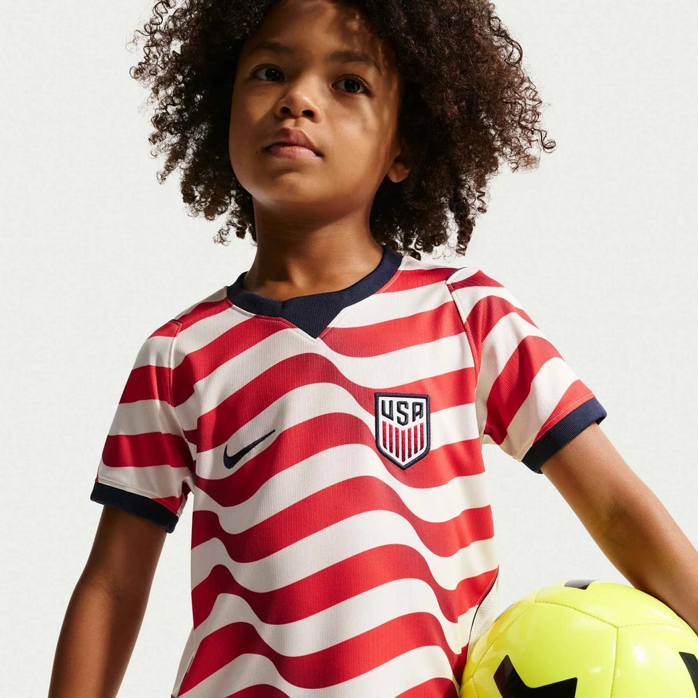 2026-27 USMNT Little Kid's Stadium Home Kit Sail/Midnight Navy/Midnight Navy