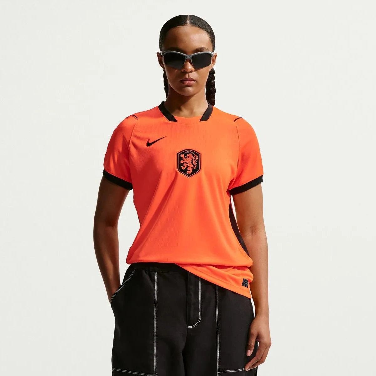 2026-27 Netherlands Women's Stadium Home Soccer Jersey Hyper Crimson/Black