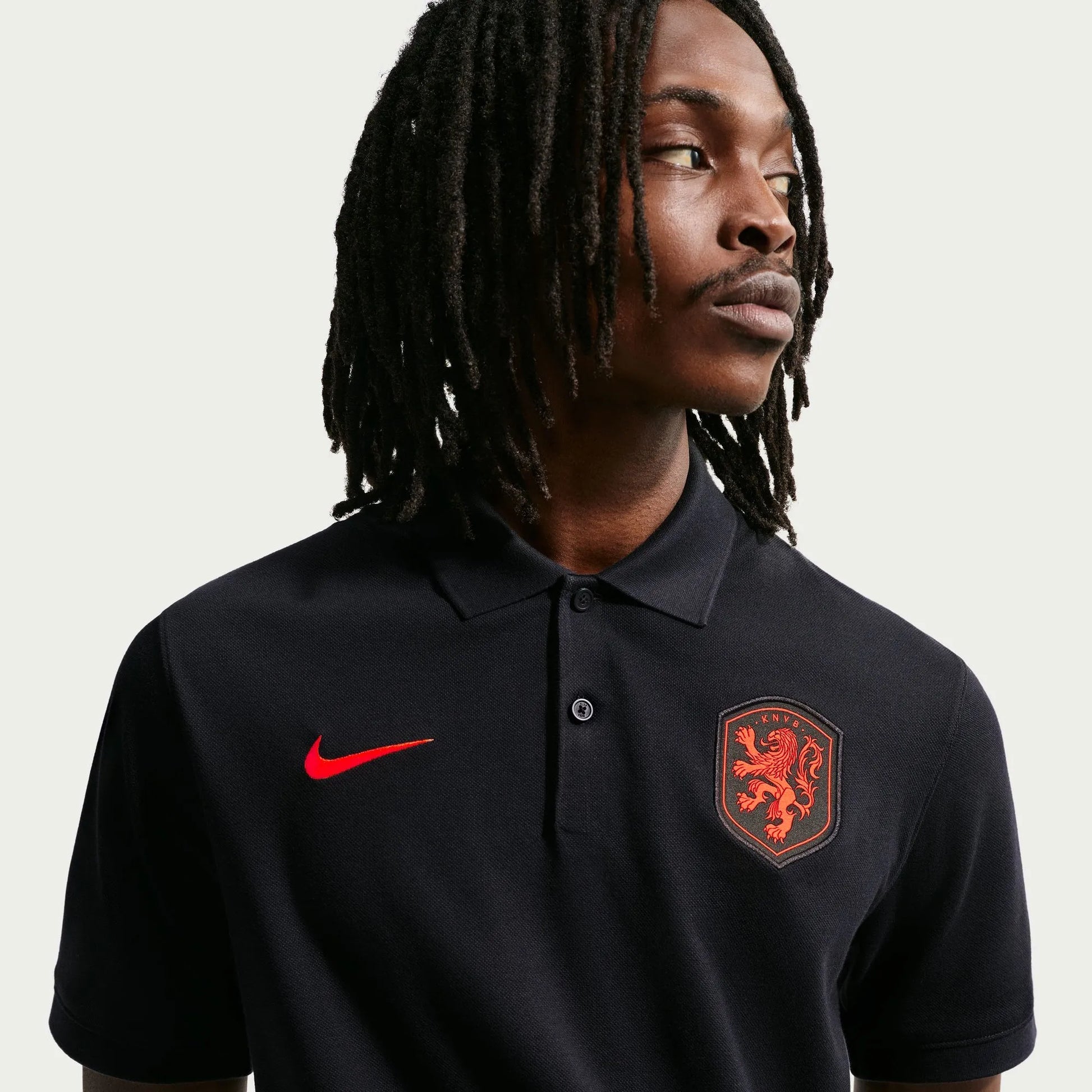 2026-27 Netherlands Men's The Polo 2.0 Black/Hyper Crimson