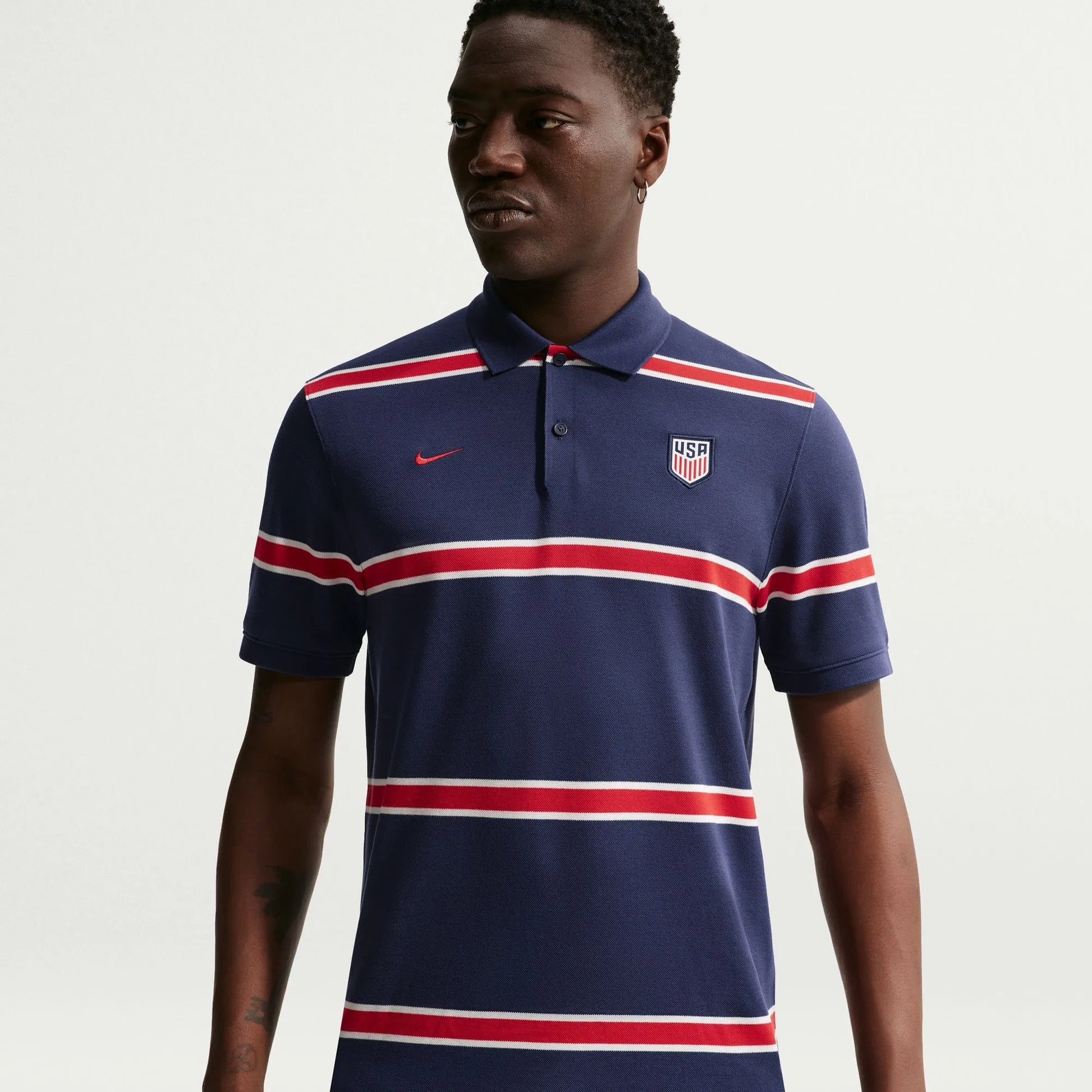 2026-27 USMNT Men's The Polo 2.0 Midnight Navy/Sail/University Red