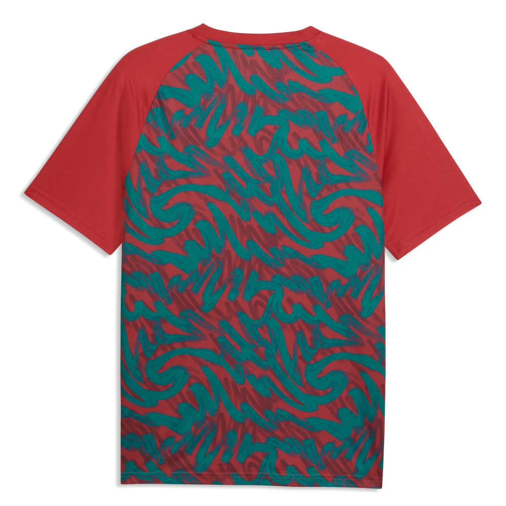 2026-27 Portugal Men's Pre-Match Soccer Jersey Club Red-Green Lagoon